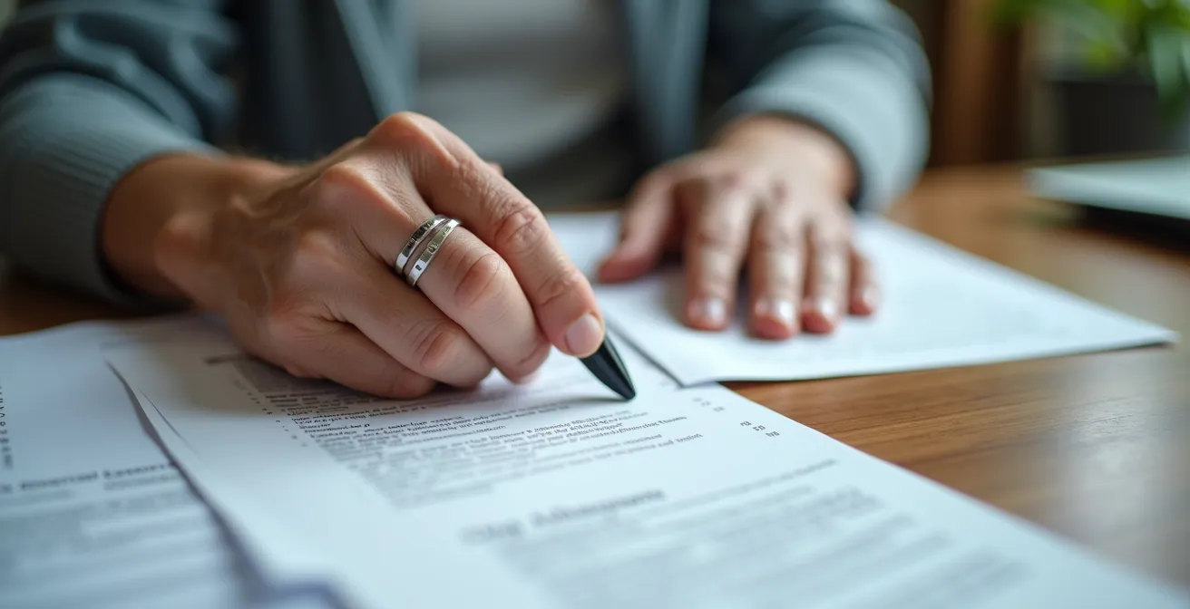 Bureau des admissions hospitalières avec préparation de documents