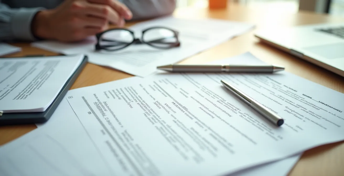 Senior organisant ses documents administratifs pour une demande de Complémentaire Santé Solidaire